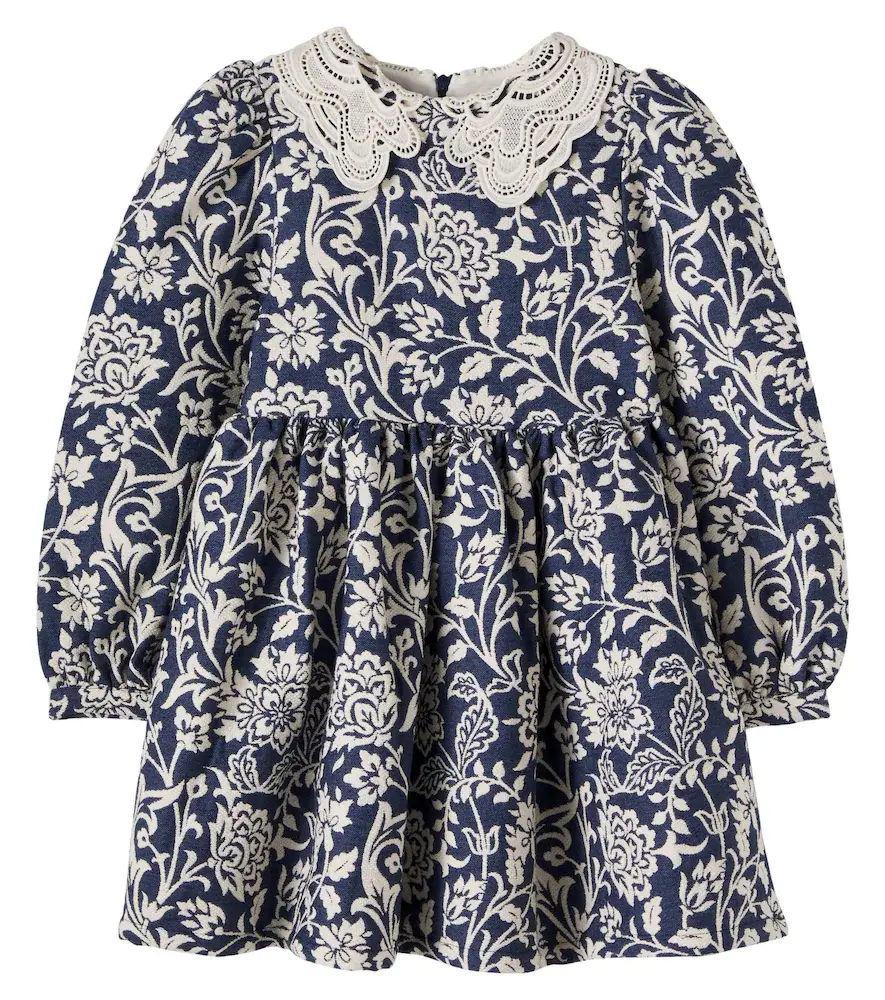 THE NEW SOCIETY Eloween floral cotton-blend jacquard dress | Image 1 THE NEW SOCIETY Eloween floral cotton-blend jacquard dress | Image 1