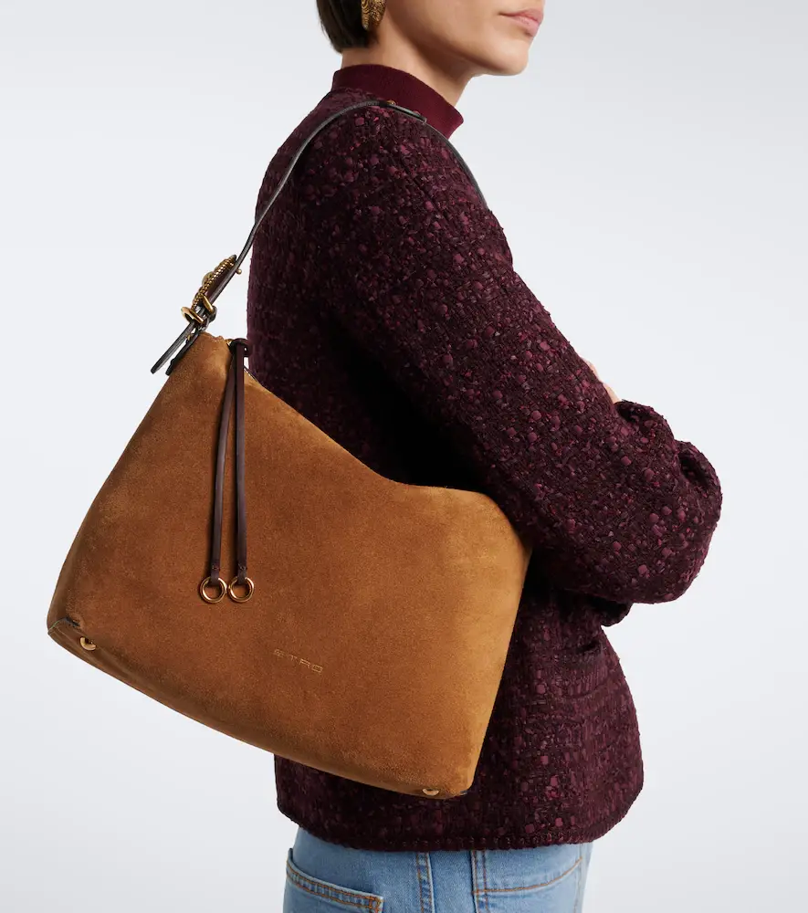Etro Medium suede shoulder bag | Thumbnail 4 Etro Medium suede shoulder bag | Thumbnail 4