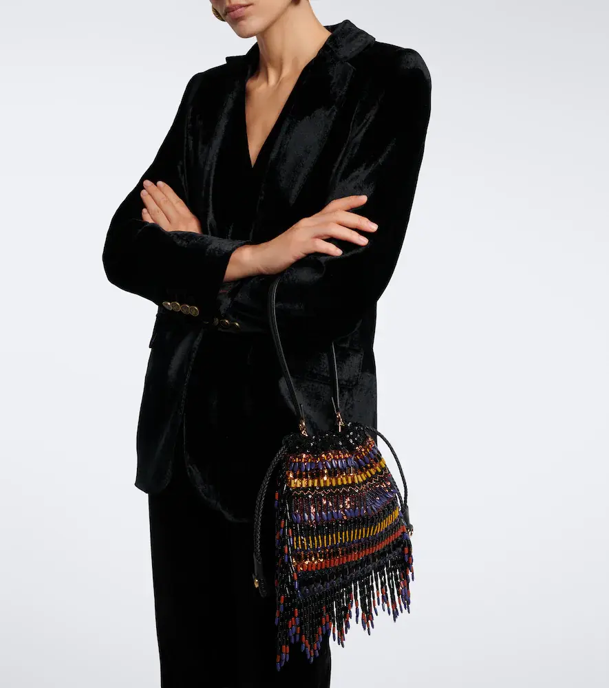 Etro Kalispera Small beaded fringed shoulder bag | Thumbnail 4 Etro Kalispera Small beaded fringed shoulder bag | Thumbnail 4