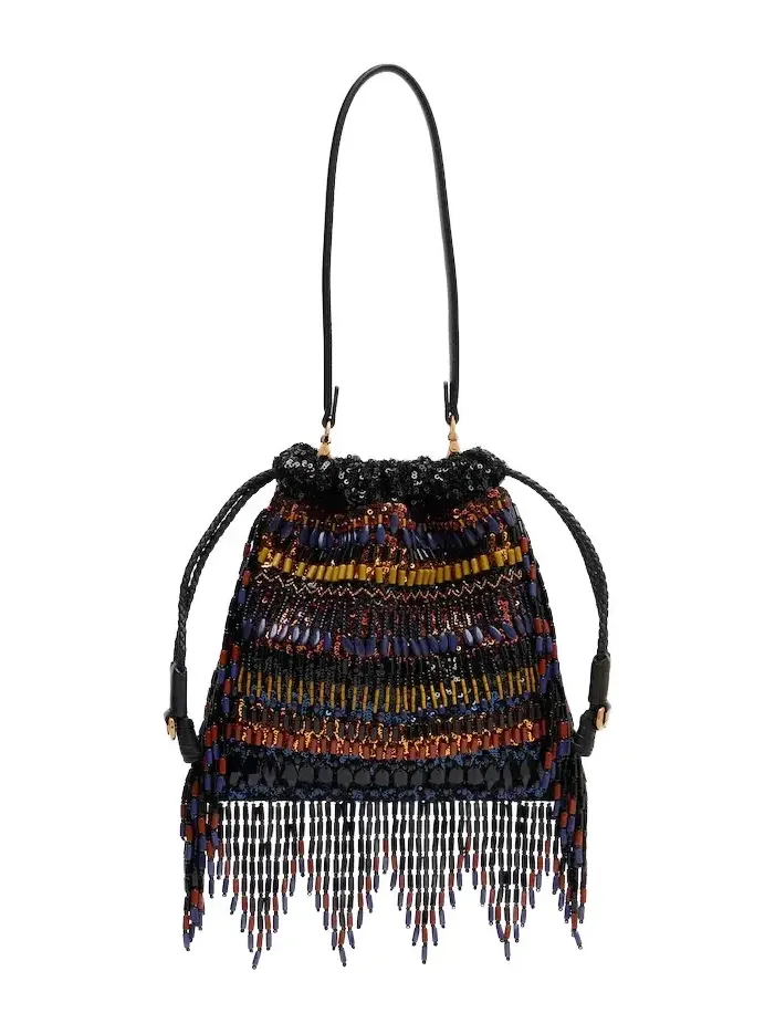 Kalispera Small beaded fringed shoulder bag Kalispera Small beaded fringed shoulder bag