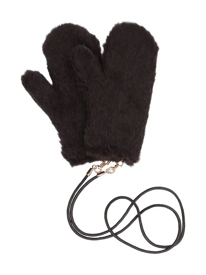 Alpaca, wool, and silk mittens