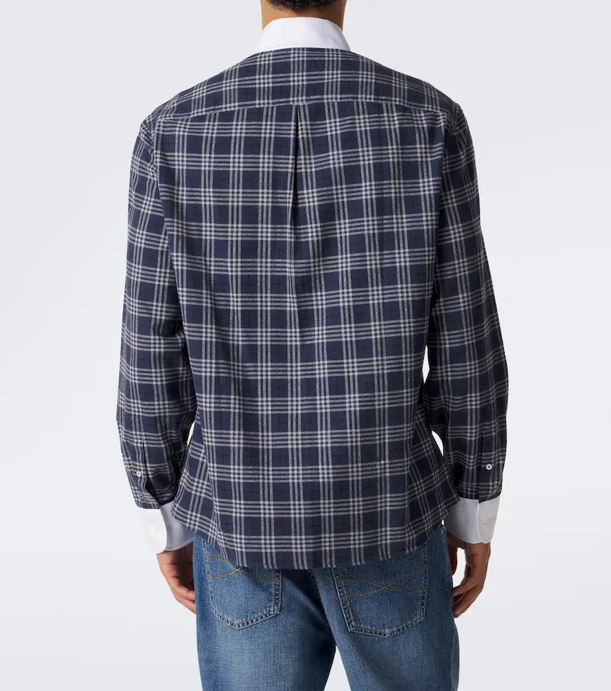 Brunello Cucinelli Checked cotton-blend flannel shirt | Thumbnail 6 Brunello Cucinelli Checked cotton-blend flannel shirt | Thumbnail 6