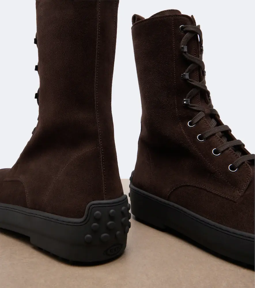 Tod's Gommino suede mid-calf boots | Thumbnail 4 Tod's Gommino suede mid-calf boots | Thumbnail 4