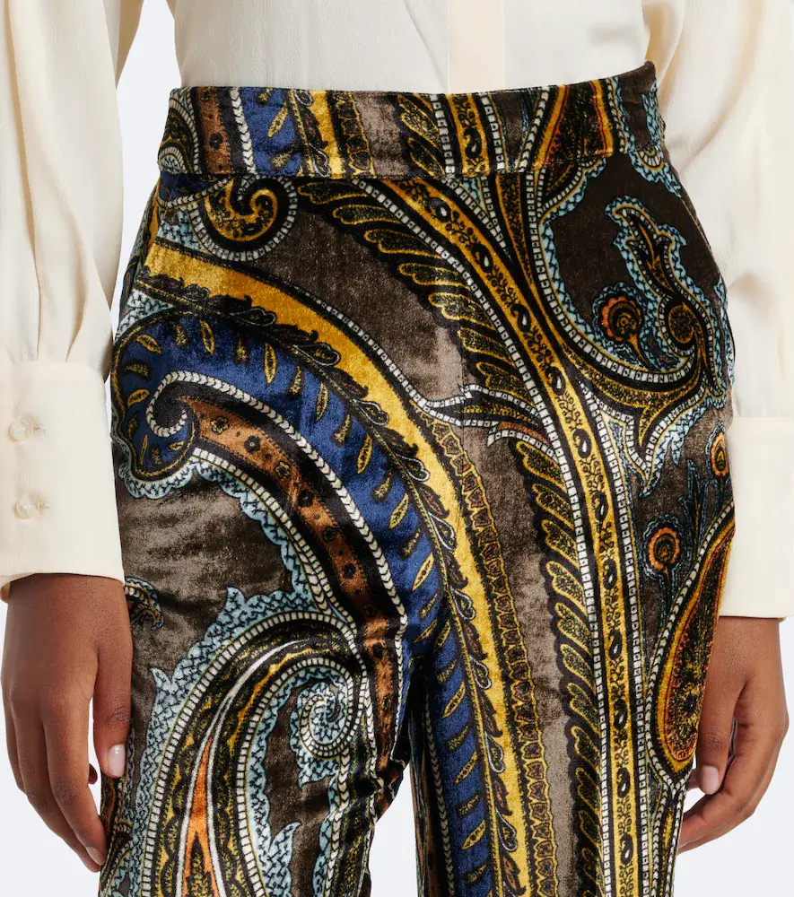 Etro Paisley velvet flared pants | Thumbnail 4 Etro Paisley velvet flared pants | Thumbnail 4