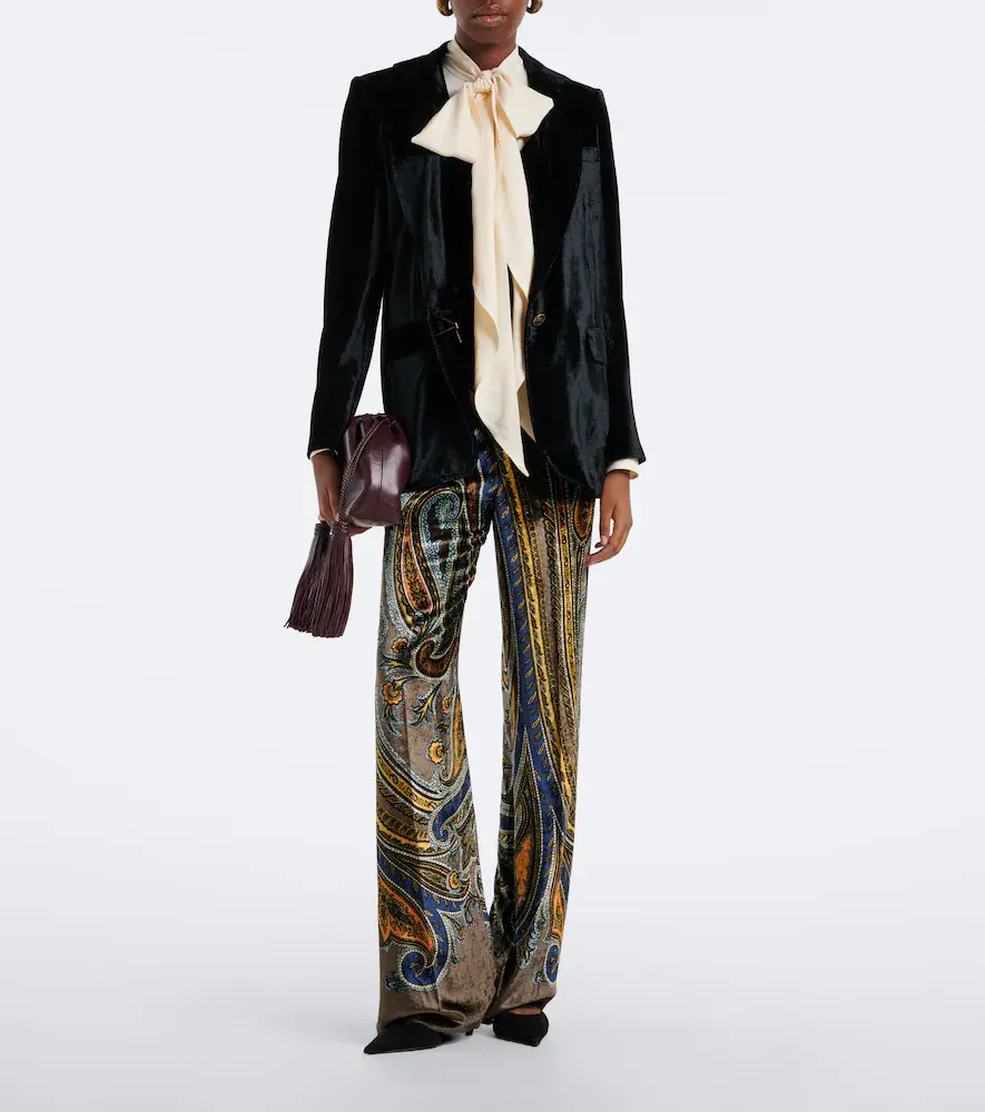 Etro Paisley velvet flared pants | Thumbnail 6 Etro Paisley velvet flared pants | Thumbnail 6