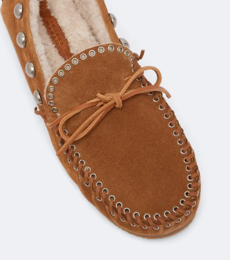 Isabel Marant Fitza shearling-lined suede loafers | Thumbnail 4 Isabel Marant Fitza shearling-lined suede loafers | Thumbnail 4