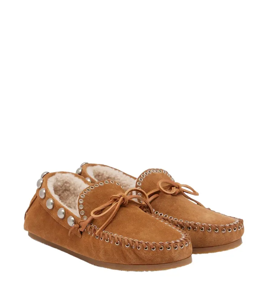 Isabel Marant Fitza shearling-lined suede loafers | Image 1 Isabel Marant Fitza shearling-lined suede loafers | Image 1