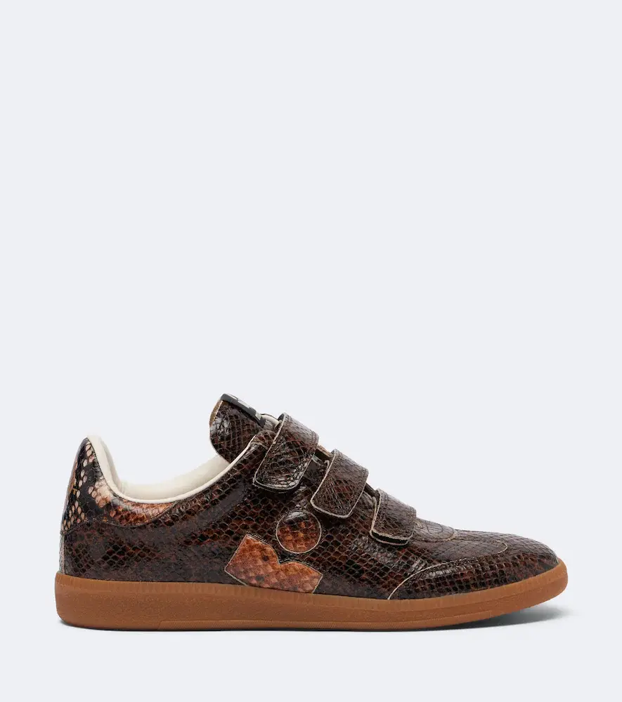 Isabel Marant Beth snake-effect leather sneakers | Thumbnail 2