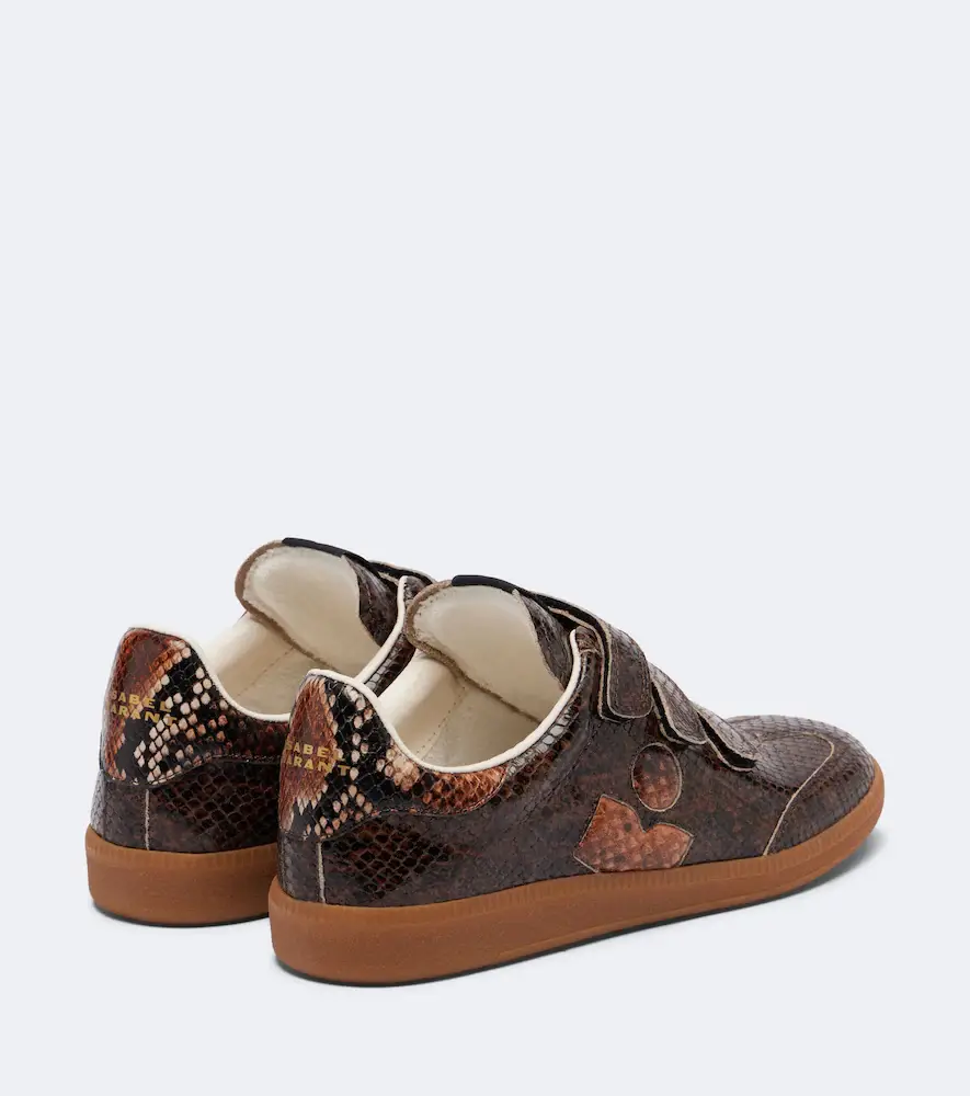 Isabel Marant Beth snake-effect leather sneakers | Thumbnail 3