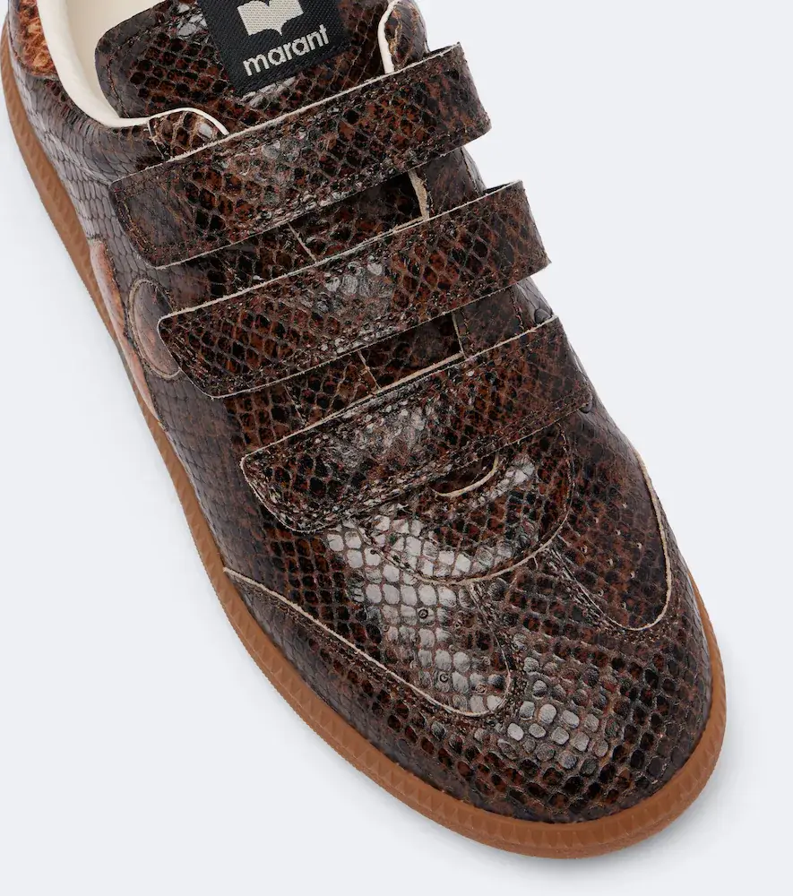 Isabel Marant Beth snake-effect leather sneakers | Thumbnail 4