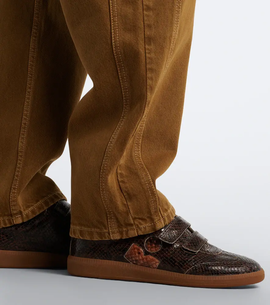 Isabel Marant Beth snake-effect leather sneakers | Thumbnail 6