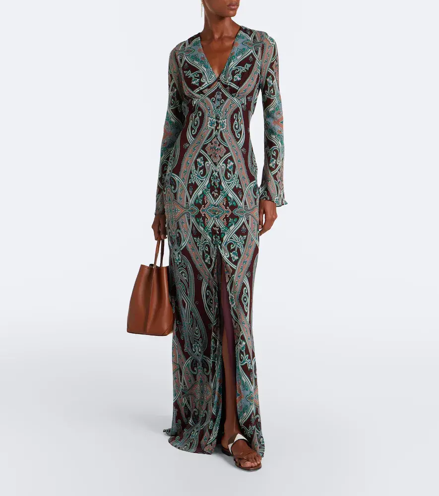 Veronica Beard Daciana printed silk georgette maxi dress | Thumbnail 2 Veronica Beard Daciana printed silk georgette maxi dress | Thumbnail 2