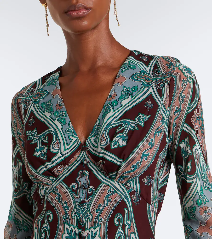 Veronica Beard Daciana printed silk georgette maxi dress | Thumbnail 3 Veronica Beard Daciana printed silk georgette maxi dress | Thumbnail 3