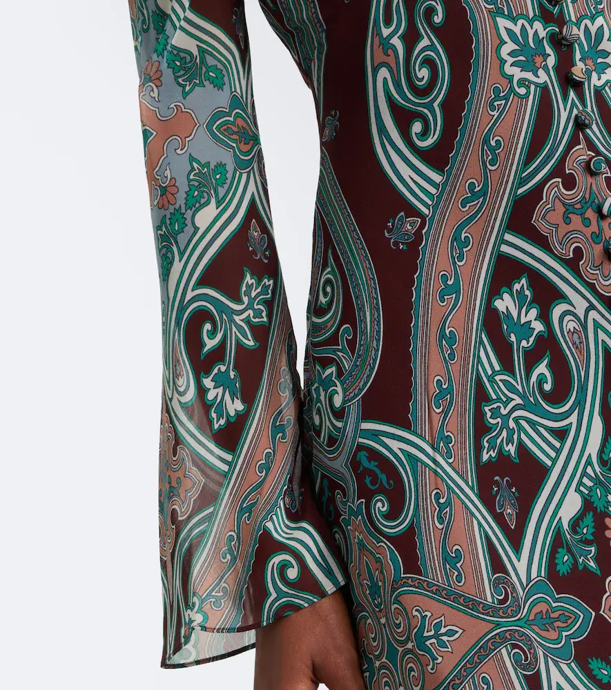 Veronica Beard Daciana printed silk georgette maxi dress | Thumbnail 4 Veronica Beard Daciana printed silk georgette maxi dress | Thumbnail 4