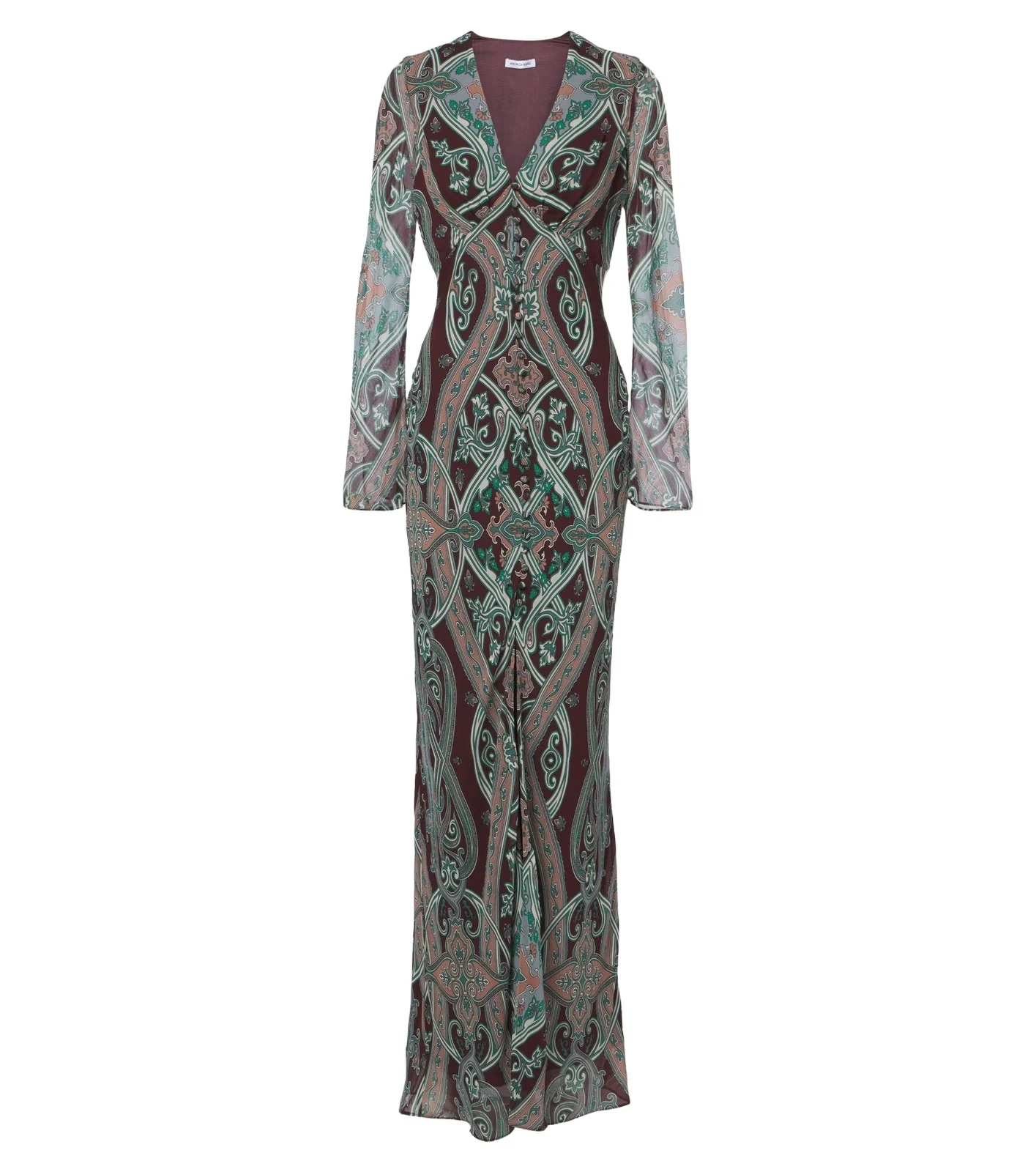 Daciana printed silk georgette maxi dress Daciana printed silk georgette maxi dress