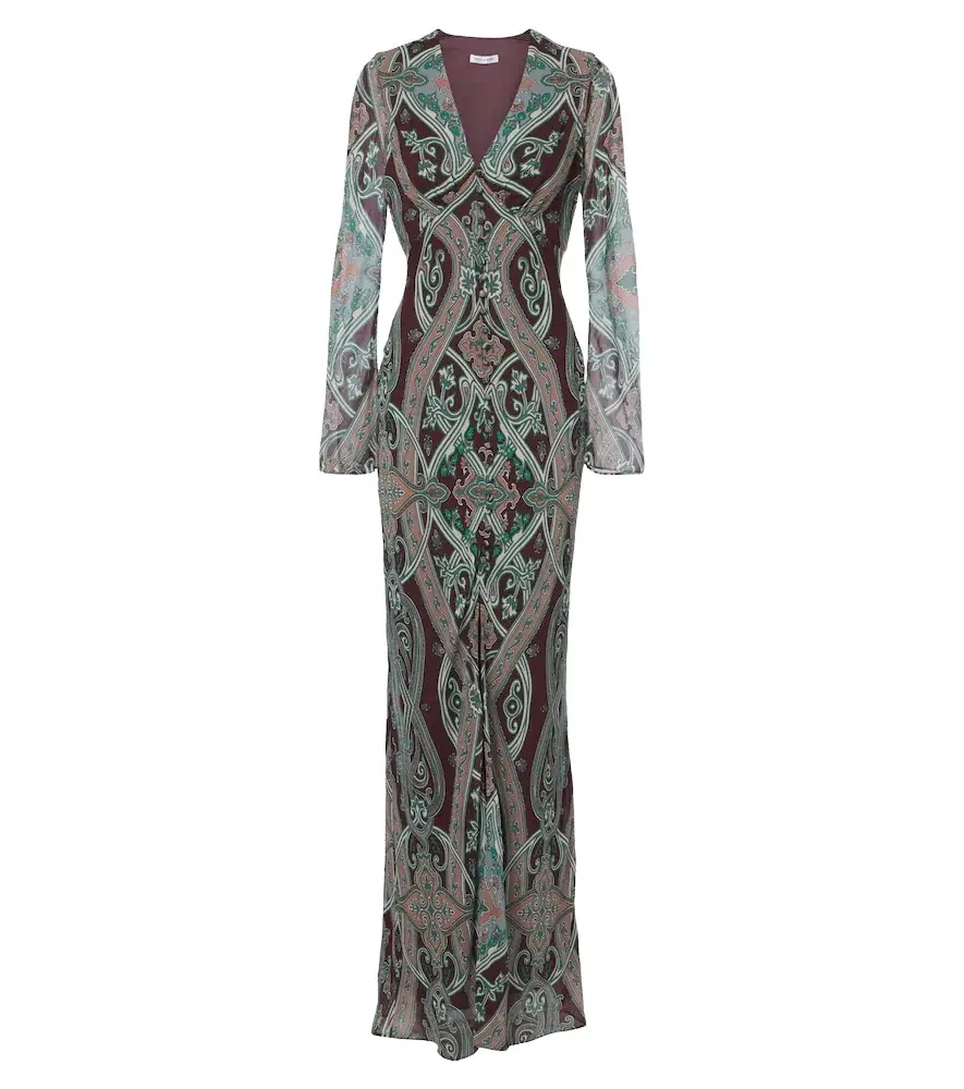 Veronica Beard Daciana printed silk georgette maxi dress