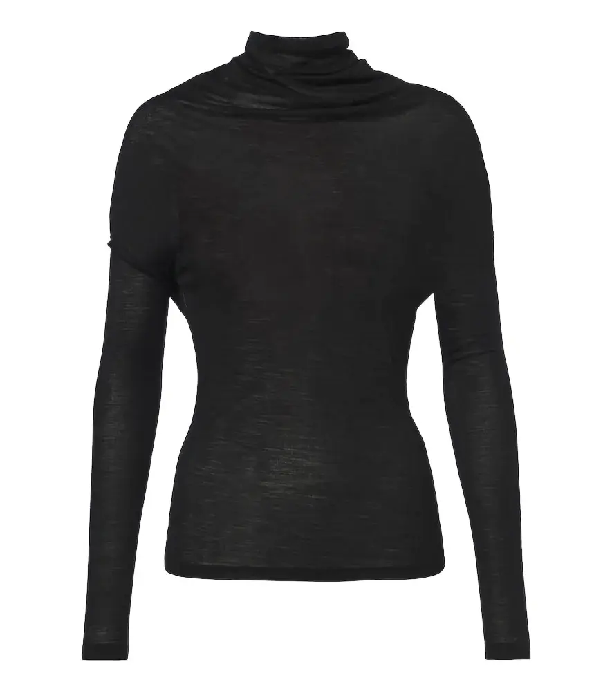 Victoria Beckham Draped jersey top | Image 1 Victoria Beckham Draped jersey top | Image 1