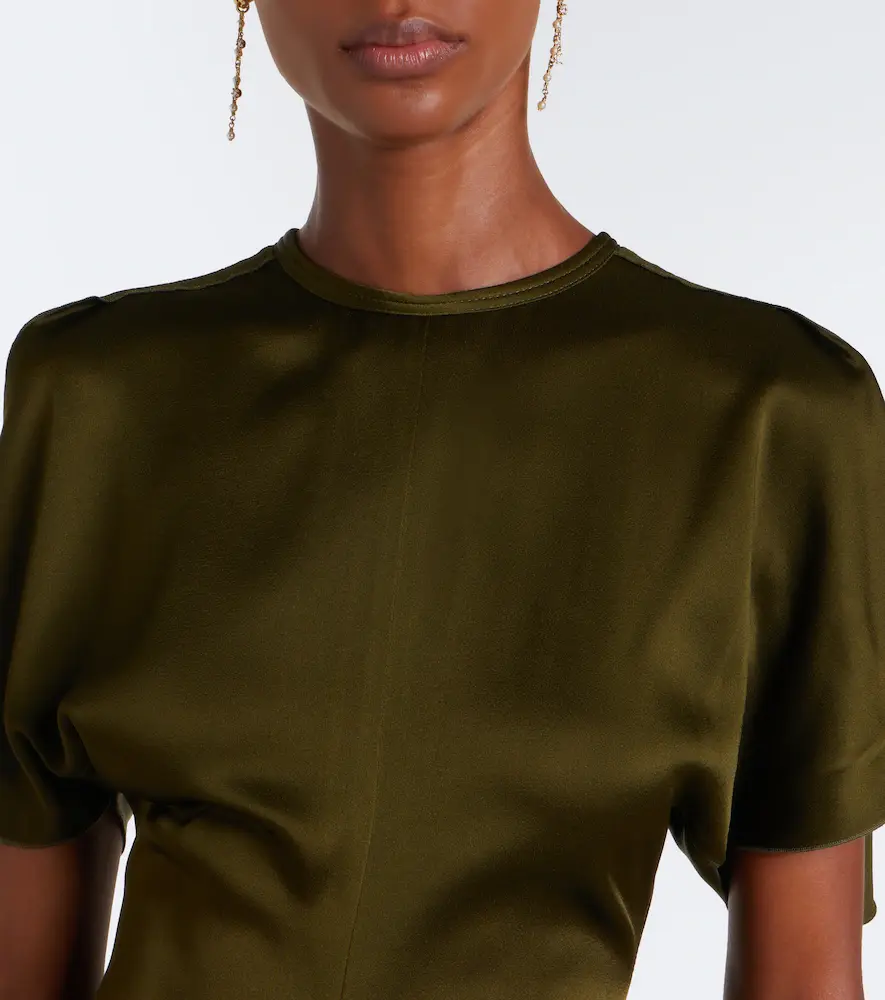 Victoria Beckham Isabella ruched satin gown | Thumbnail 4 Victoria Beckham Isabella ruched satin gown | Thumbnail 4