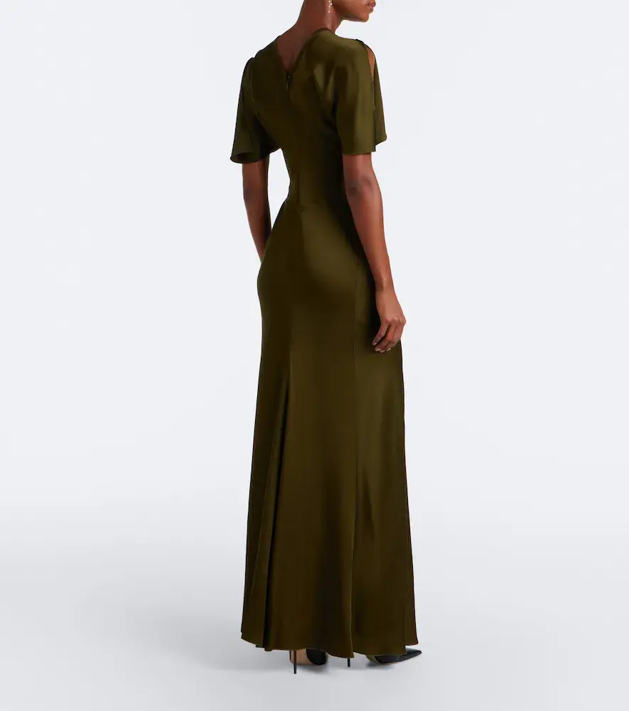 Victoria Beckham Isabella ruched satin gown | Thumbnail 5 Victoria Beckham Isabella ruched satin gown | Thumbnail 5