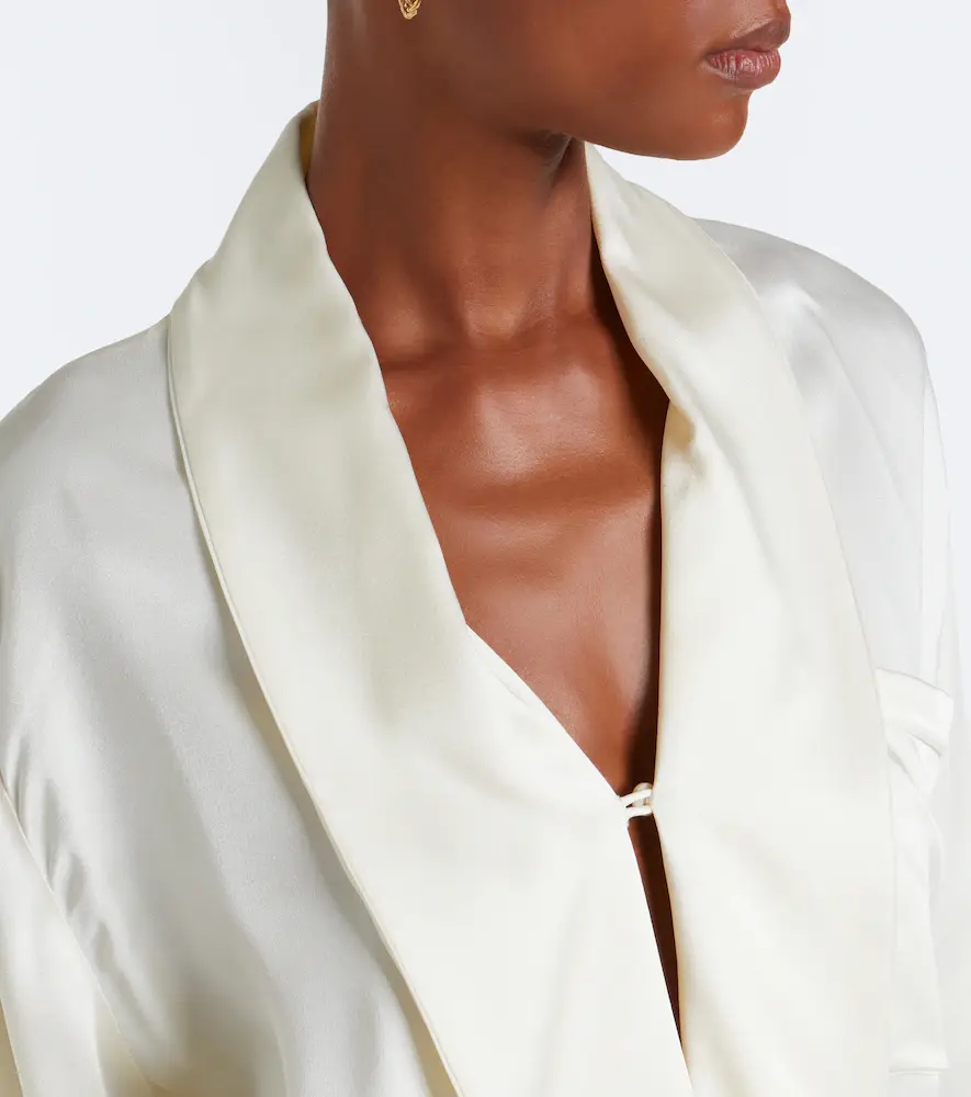 Victoria Beckham Alba belted satin blouse | Thumbnail 6