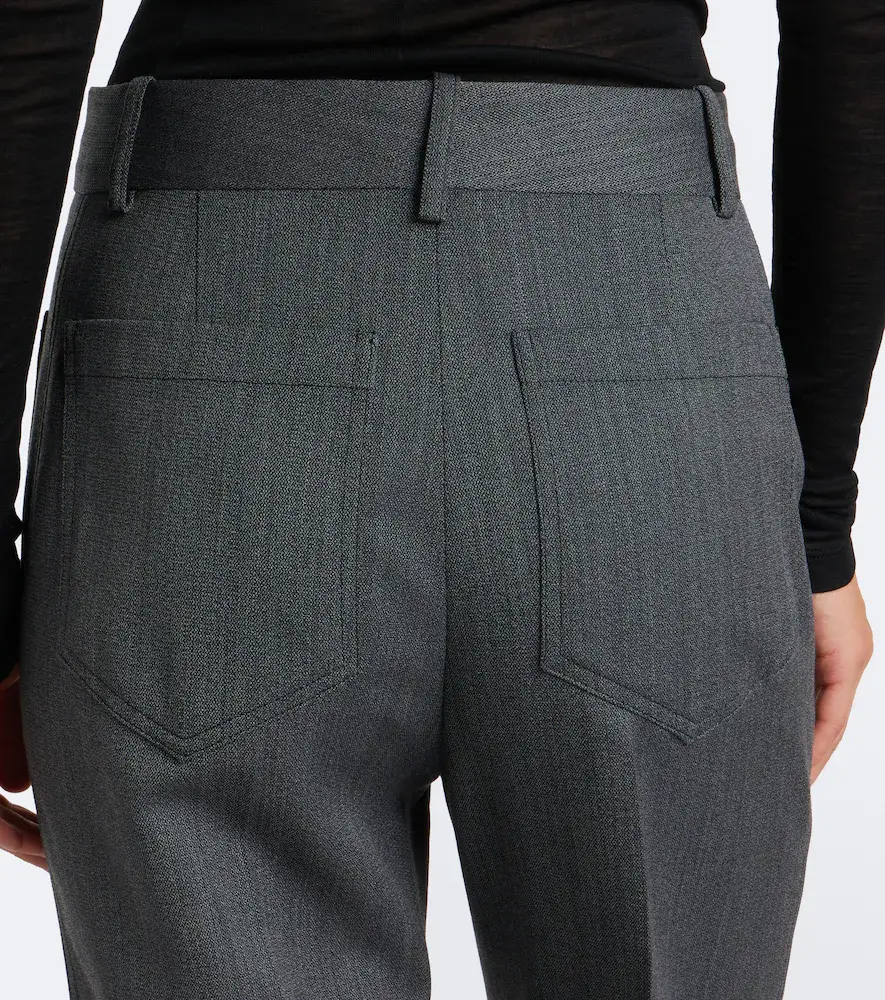 Victoria Beckham Alina herringbone virgin wool wide-leg pants | Thumbnail 2 Victoria Beckham Alina herringbone virgin wool wide-leg pants | Thumbnail 2