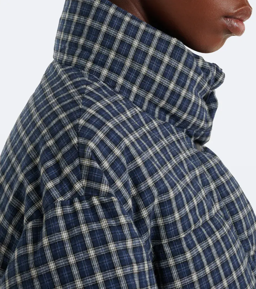 Miu Miu Reversible cotton flannel down jacket | Thumbnail 4
