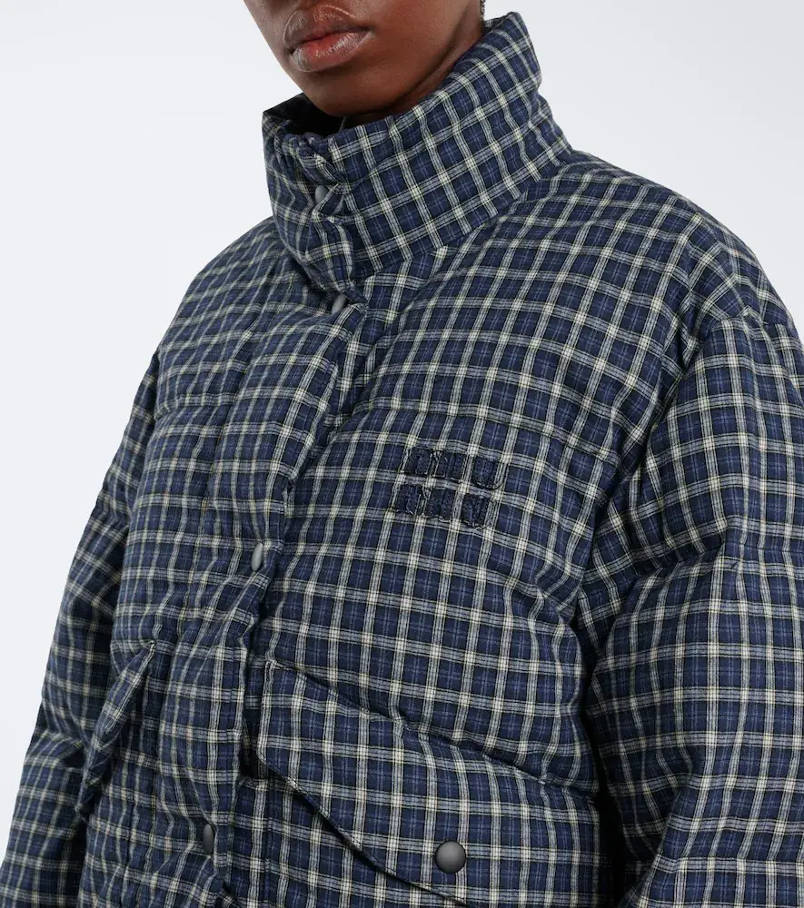 Miu Miu Reversible cotton flannel down jacket | Thumbnail 5
