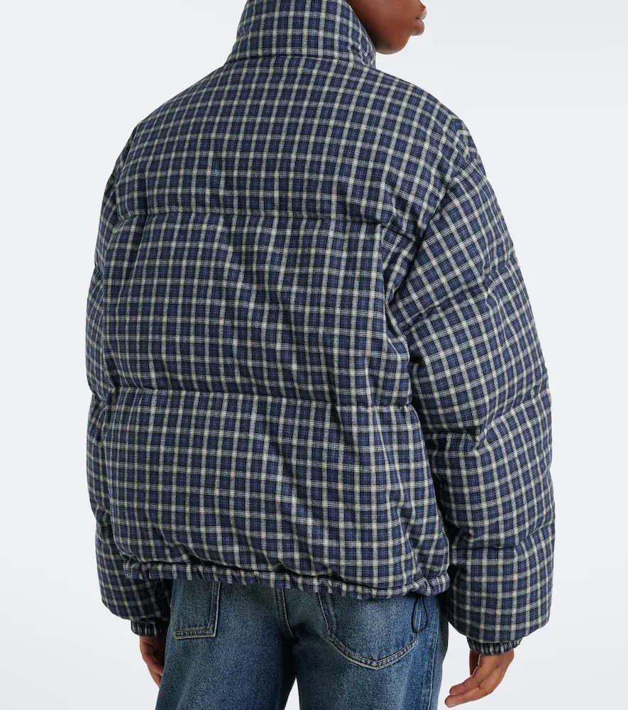 Miu Miu Reversible cotton flannel down jacket | Thumbnail 6