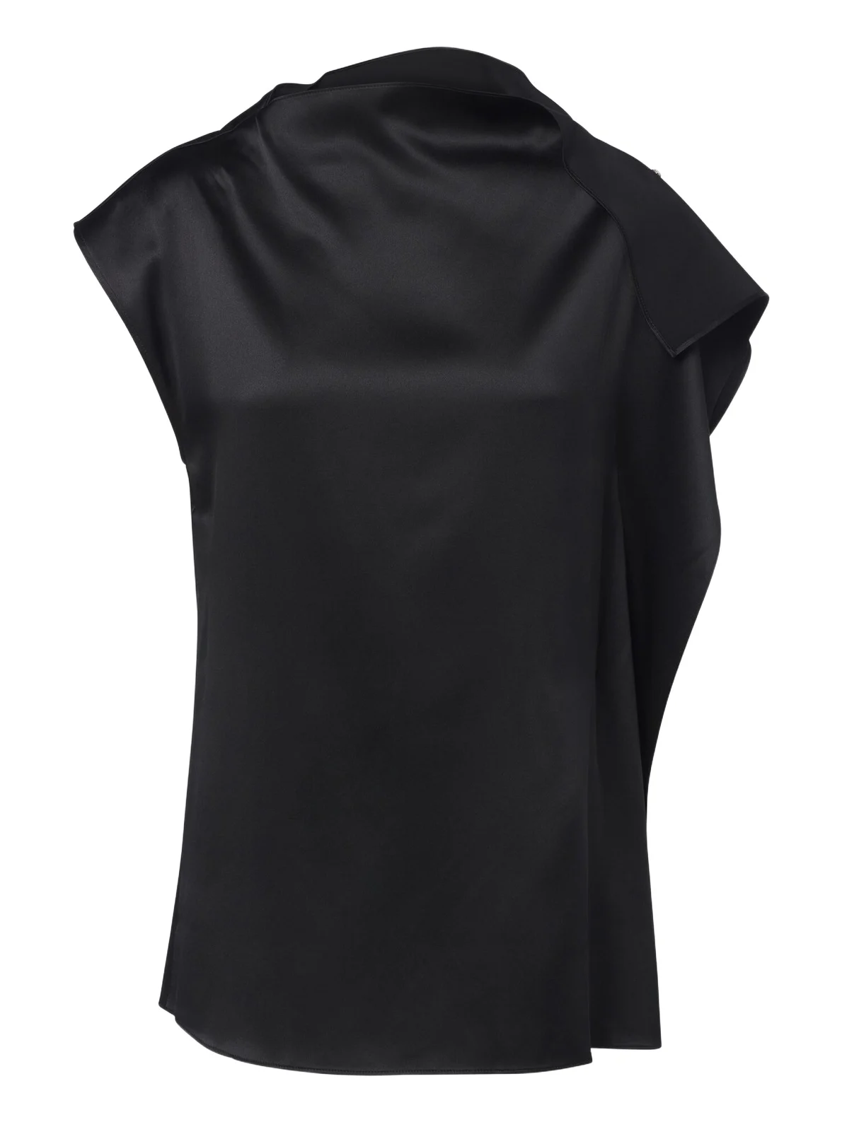 Sportmax Ruffled silk satin top