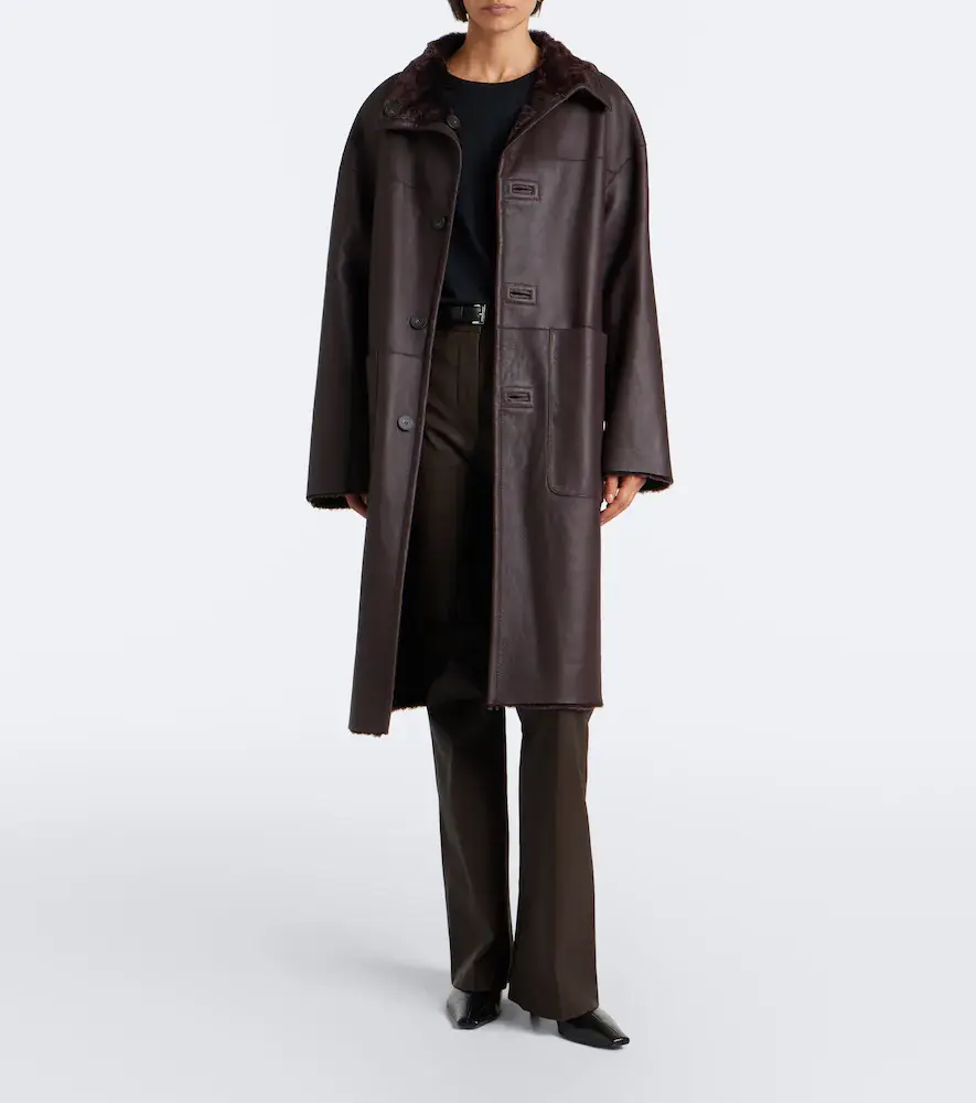 Joseph Ari reversible leather and shearling coat | Thumbnail 4