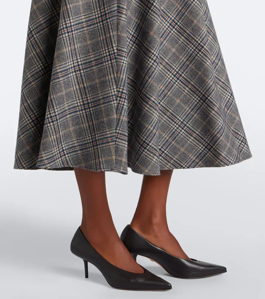 'S Max Mara 'S Max Mara Belted plaid virgin wool midi skirt | Thumbnail 2 'S Max Mara 'S Max Mara Belted plaid virgin wool midi skirt | Thumbnail 2
