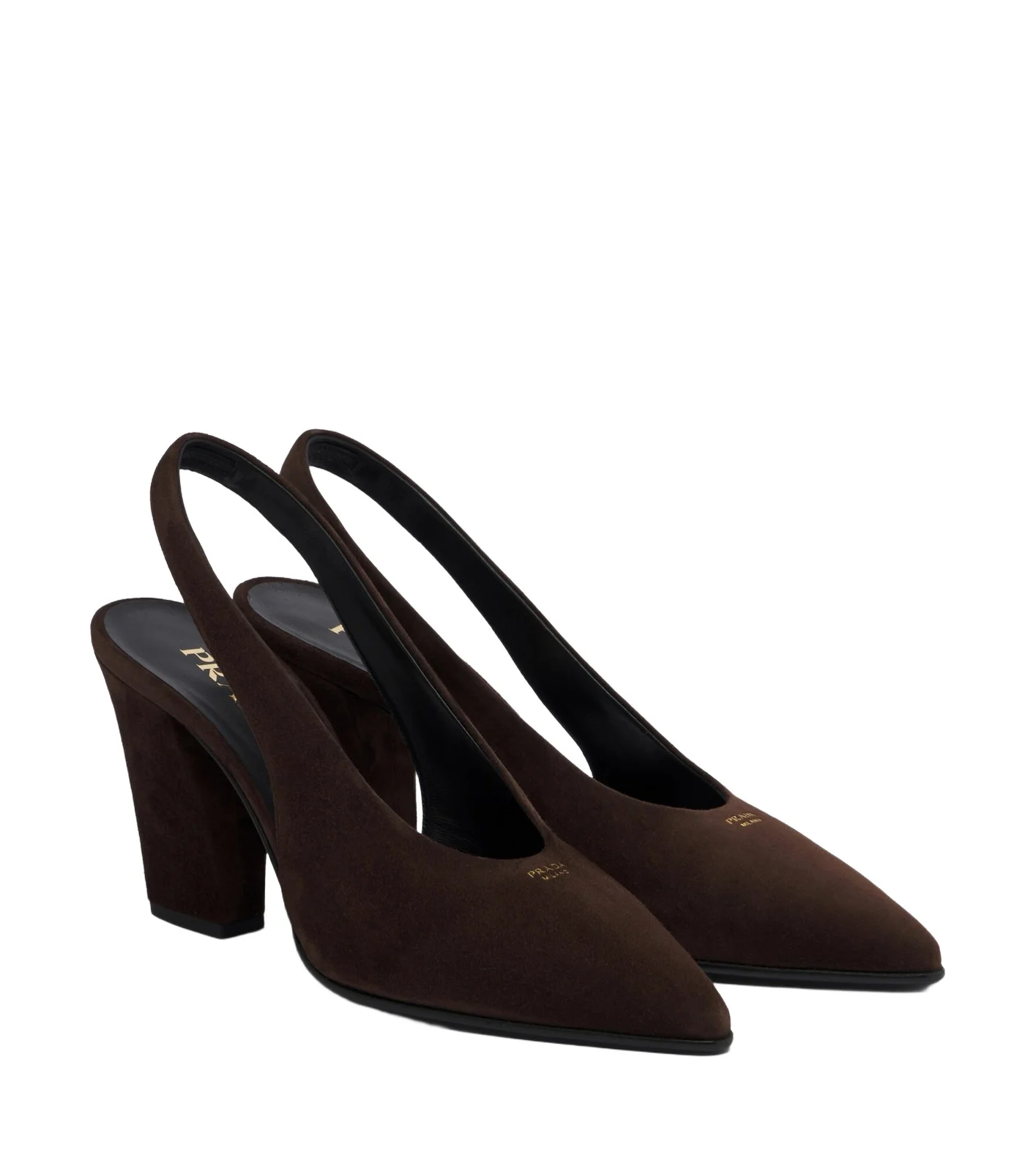 Prada Suede slingback pumps