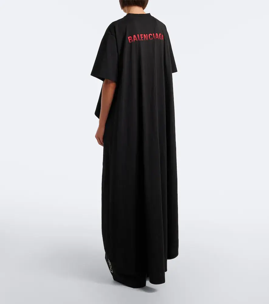 Balenciaga Asymmetric cotton jersey T-shirt | Thumbnail 5