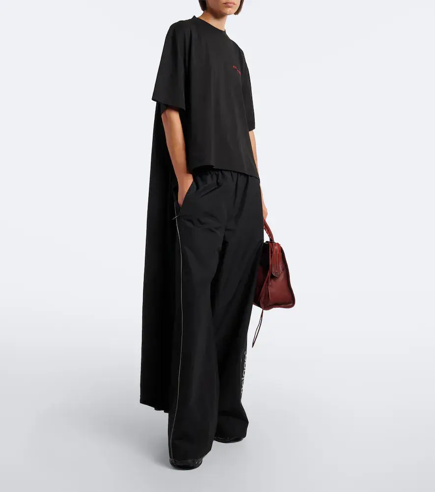 Balenciaga Asymmetric cotton jersey T-shirt | Thumbnail 6