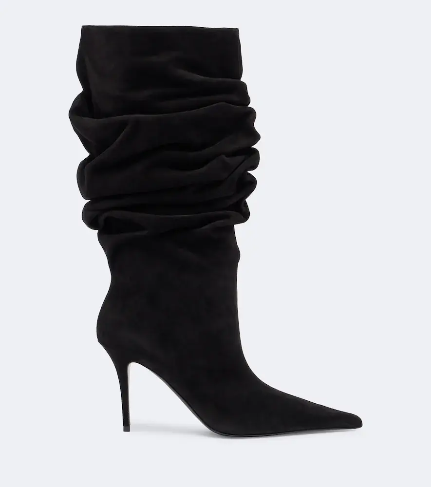 Amina Muaddi Anok suede mid-calf boots | Thumbnail 3