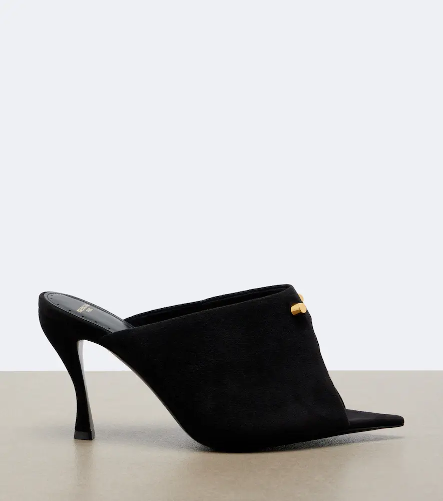 Balenciaga Midnight City studded suede mules | Thumbnail 3