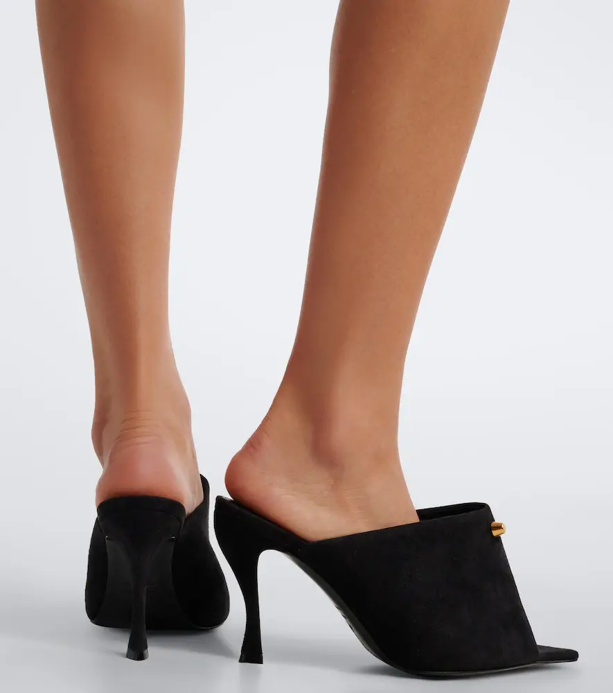 Balenciaga Midnight City studded suede mules | Thumbnail 6