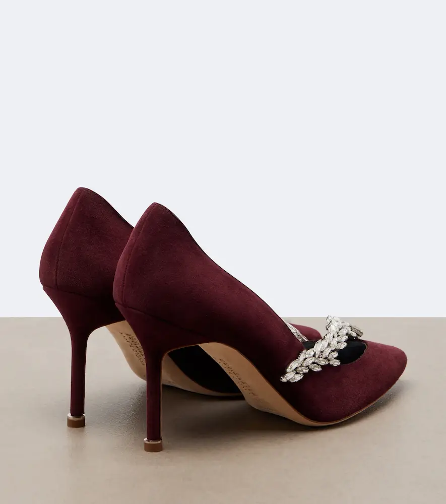 Balenciaga x Manolo Blahnik embellished suede pumps | Thumbnail 2