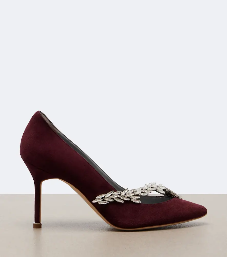 Balenciaga x Manolo Blahnik embellished suede pumps | Thumbnail 4