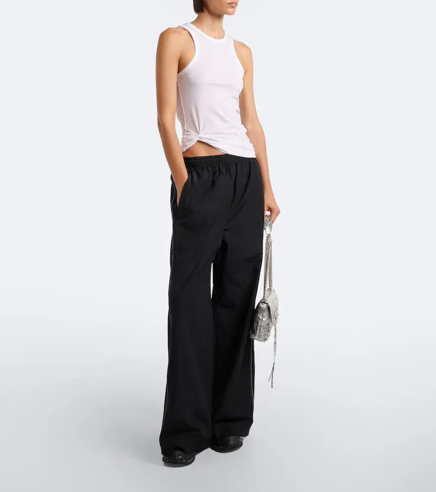 Balenciaga Logo gathered cotton jersey tank top | Thumbnail 5 Balenciaga Logo gathered cotton jersey tank top | Thumbnail 5