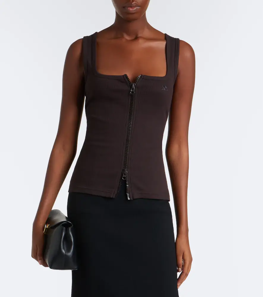 Courrèges Courrèges Zip-up cotton tank | Thumbnail 2 Courrèges Courrèges Zip-up cotton tank | Thumbnail 2