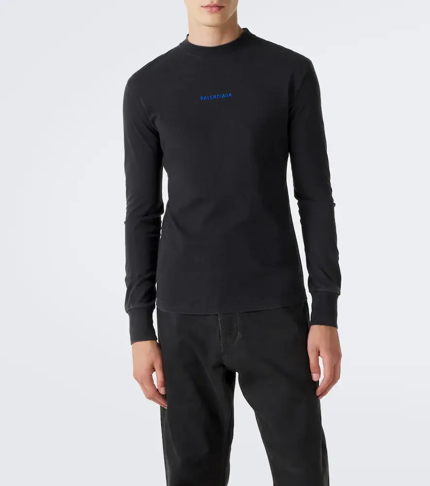 Balenciaga Logo cotton jersey T-shirt | Thumbnail 3