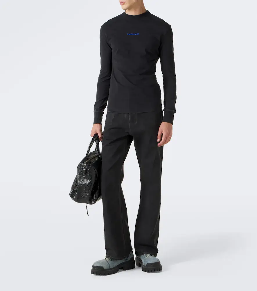 Balenciaga Logo cotton jersey T-shirt | Thumbnail 4