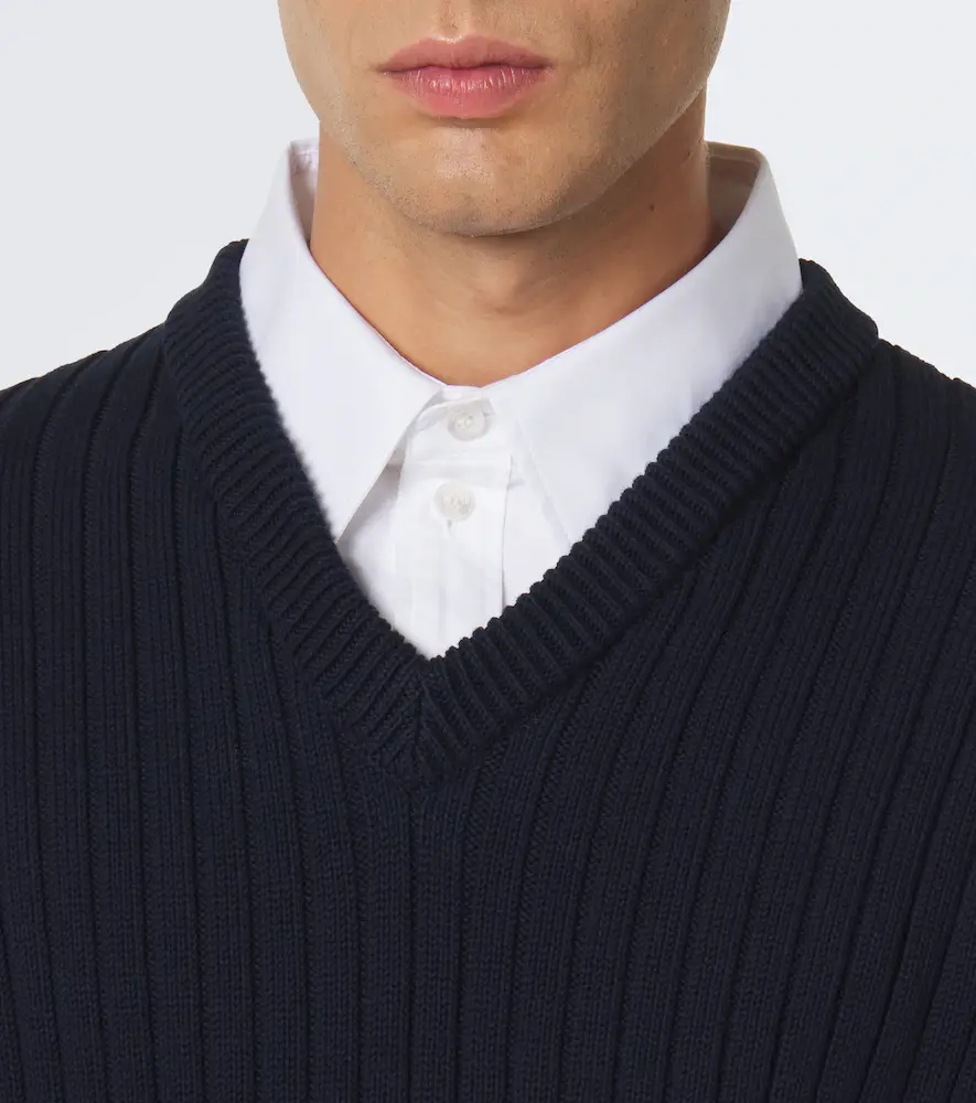 Balenciaga Layered ribbed-knit cotton sweater | Thumbnail 3 Balenciaga Layered ribbed-knit cotton sweater | Thumbnail 3