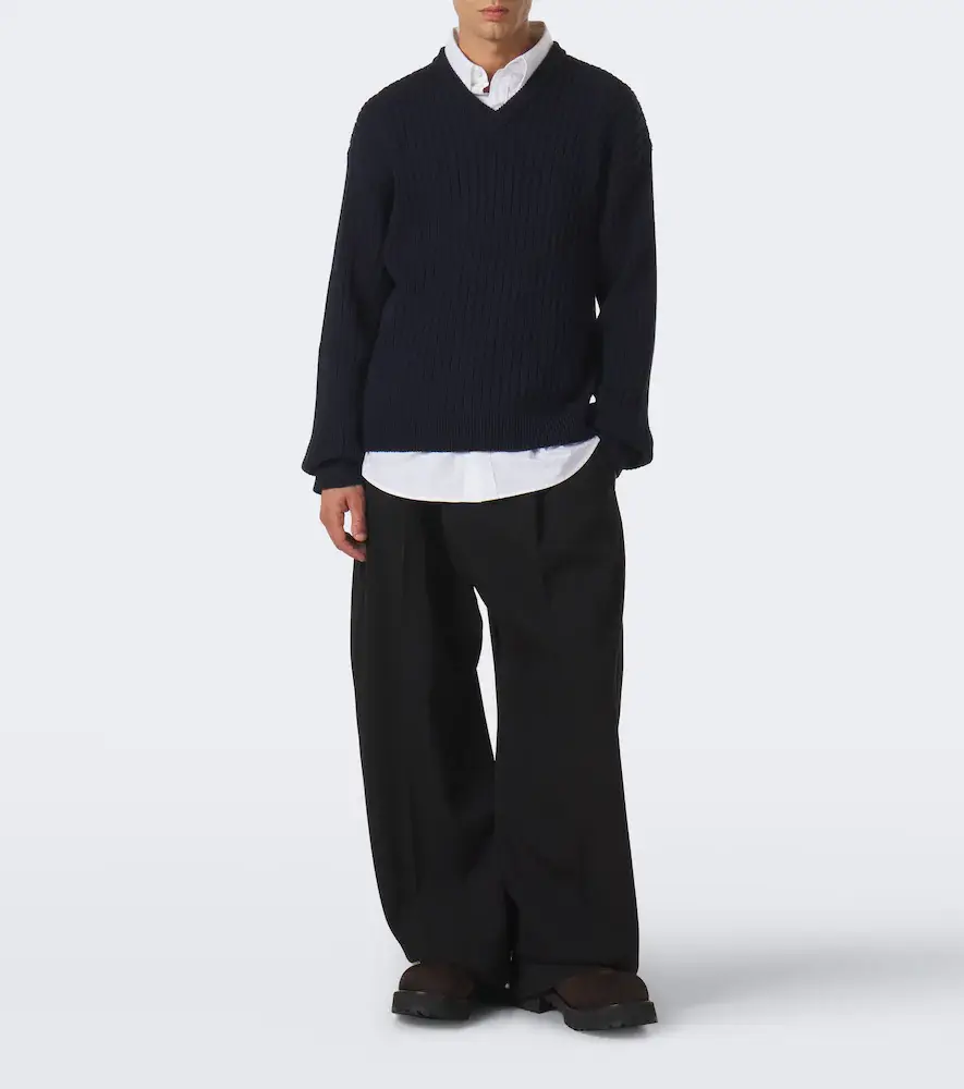 Balenciaga Layered ribbed-knit cotton sweater | Thumbnail 5 Balenciaga Layered ribbed-knit cotton sweater | Thumbnail 5