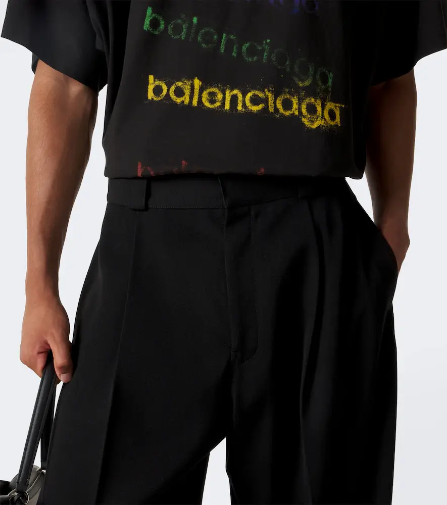 Balenciaga Wool twill barrel-leg pants | Thumbnail 2 Balenciaga Wool twill barrel-leg pants | Thumbnail 2