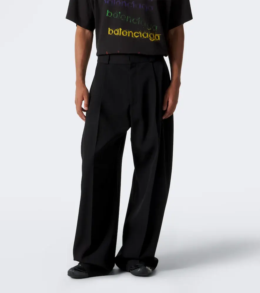 Balenciaga Wool twill barrel-leg pants | Thumbnail 4 Balenciaga Wool twill barrel-leg pants | Thumbnail 4