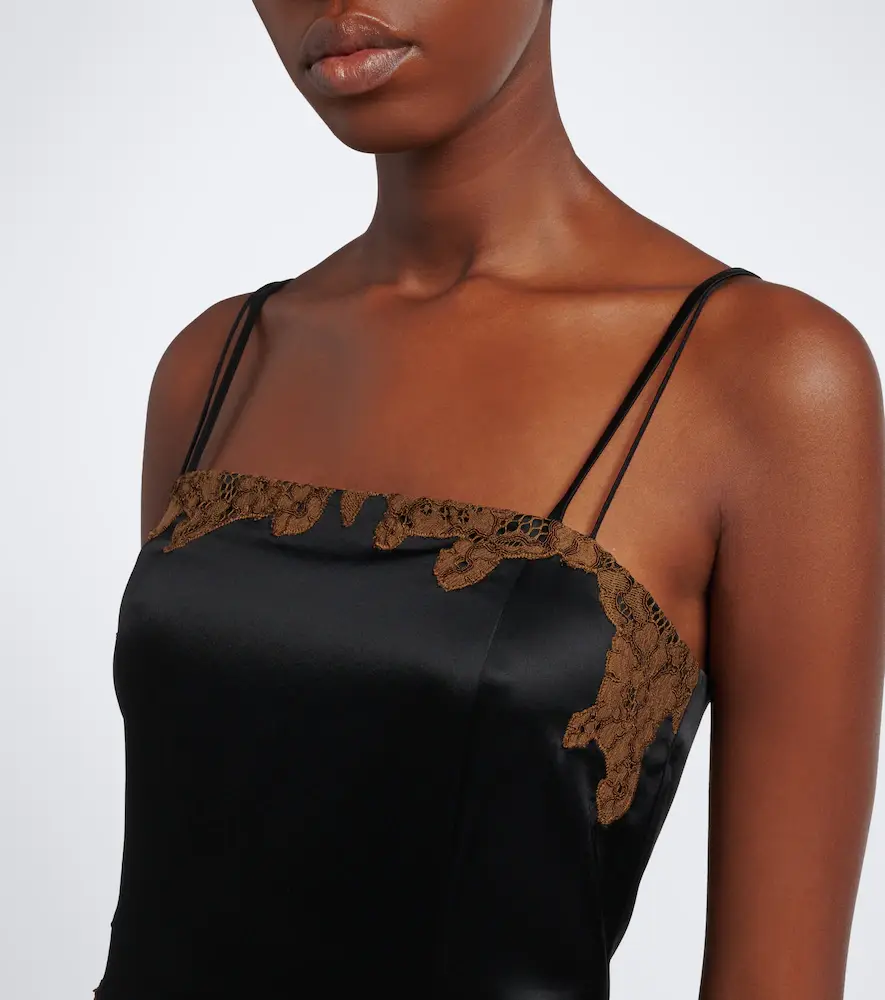 Dorothee Schumacher Lace-trimmed satin slip dress | Thumbnail 2
