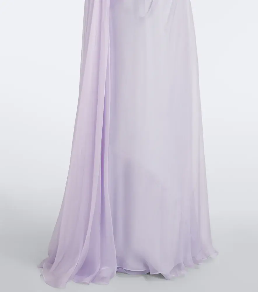 Alexander McQueen Draped silk chiffon bustier gown | Thumbnail 6 Alexander McQueen Draped silk chiffon bustier gown | Thumbnail 6
