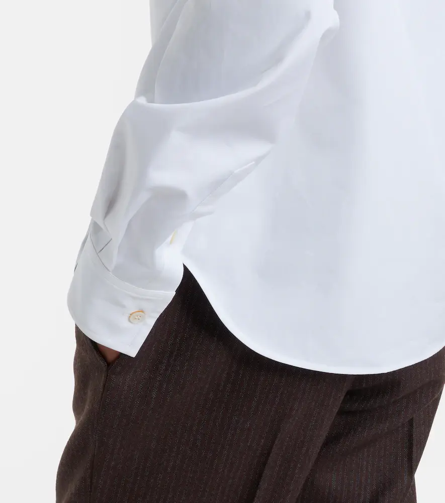 Alexander McQueen Draped cotton poplin shirt | Thumbnail 4 Alexander McQueen Draped cotton poplin shirt | Thumbnail 4